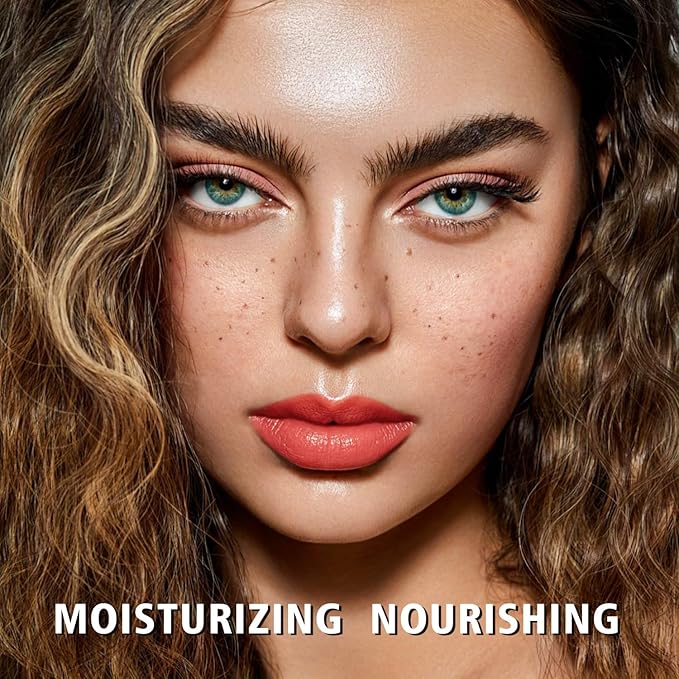 MAKI YIKA Moisture Coral Red Lipstick for Women Hydrate Tinted Lip Balm