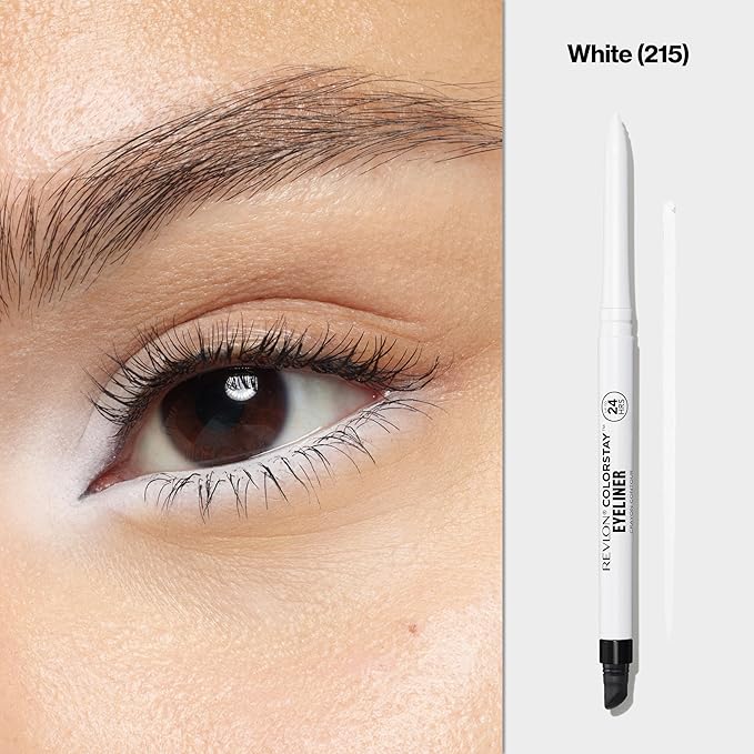 REVLON ColorStay Pencil Waterproof Eyeliner, 215 White, 0.01 oz