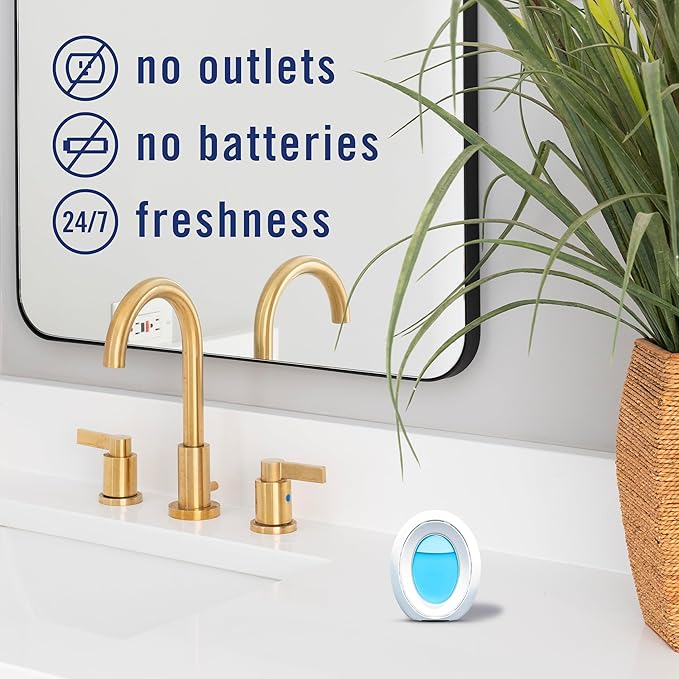 Febreze Bathroom Air Freshener Small Spaces Odor Fighter Ocean Scent 4ct