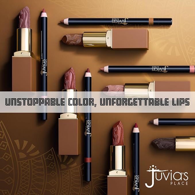 Juvia's Place Long Wear Lip Pencil – Love Me Back – Waterproof & Kiss-proof, Long Lasting Lip Liner, Smooth Makeup Application - Soft Matte Finish Base for Lipstick - 13 Hours of Wear for Everyday Use