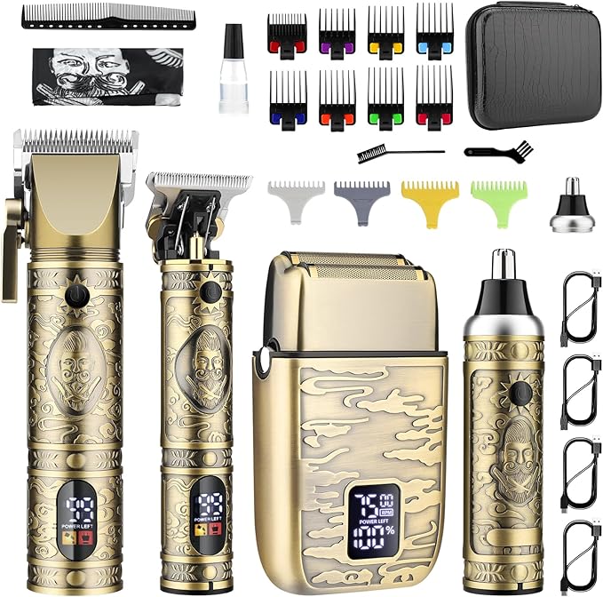 GSKY Hair Clippers for Men, Professional Barber Clippers and Trimmers Set