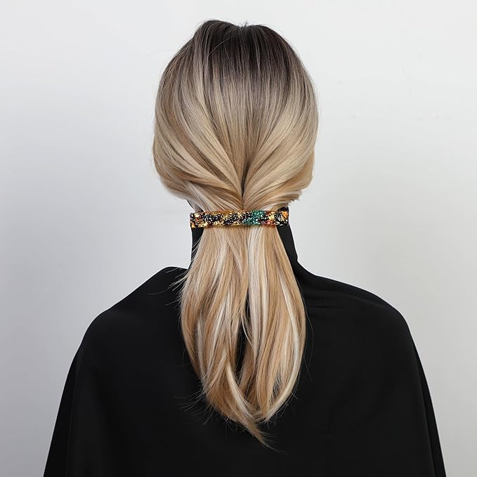 Hair Barrettes for Women, 3 Pack Tortoise Shell Hair Clips for Thick Hair