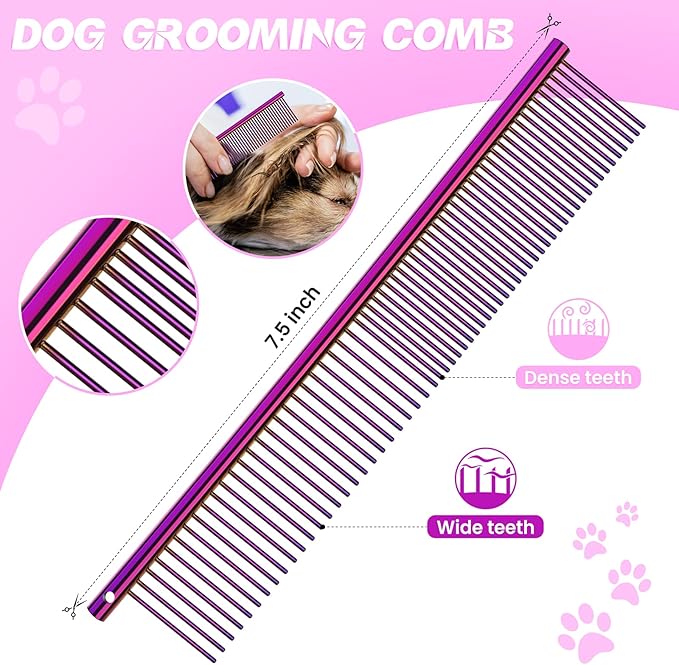 JASON Dog Grooming Scissors Set - 7 in 1 Professional Pet Sharp Shears Kit