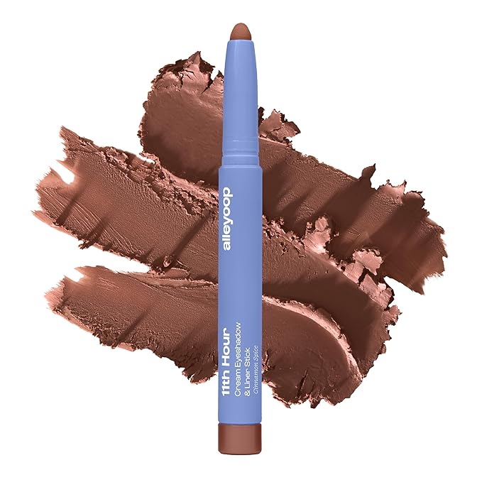 ALLEYOOP 11th Hour Cream Eyeshadow and Liner Stick, Cinnamon Brown Matte