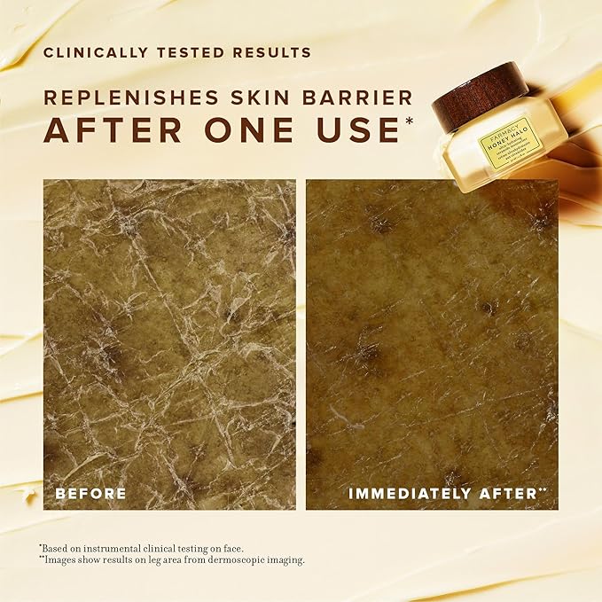 Farmacy Ceramide Face Moisturizer - Honey Halo Ultra Hydrating Facial Moisturizer with Buckwheat Honey + Ceramides - Helps Restore Barrier + Replenish Dryness - Plumping Skin Care for Dry Skin (50ml)