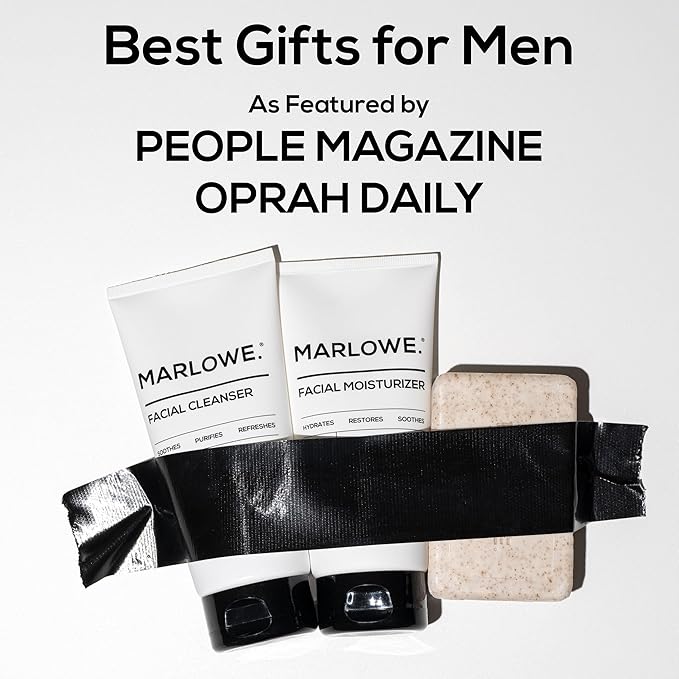 MARLOWE. Men's Skin Care Set, Best Sellers Kit, Soap, Cleanser, Moisturizer