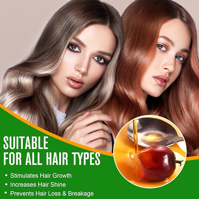 VXHDAG Batana Oil - 100% Pure & Natural from Honduras for Hair Growth, Eliminates Split Ends, Enhances Radiance & Nourishment for All Hair Types, 2.02 fl oz