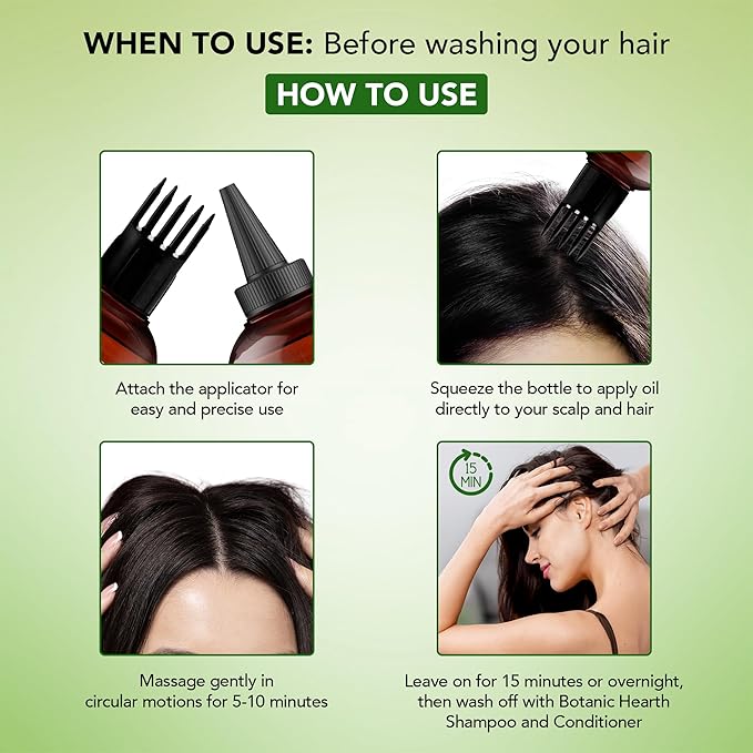 Botanic Hearth 100% Pure Hemp & Biotin Oil For Hair Growth - 6.7 Fl oz