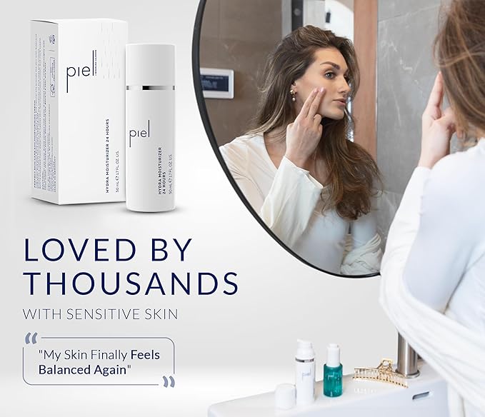 PIEL BY MIGUELINA CALDERON Hydra Moisturizer 24Hrs – Lightweight Facial Cream with Beta Glucan & Niacinamide – Moisturizer for All Skin Types – For Women & Men 50Ml /1.7 Oz