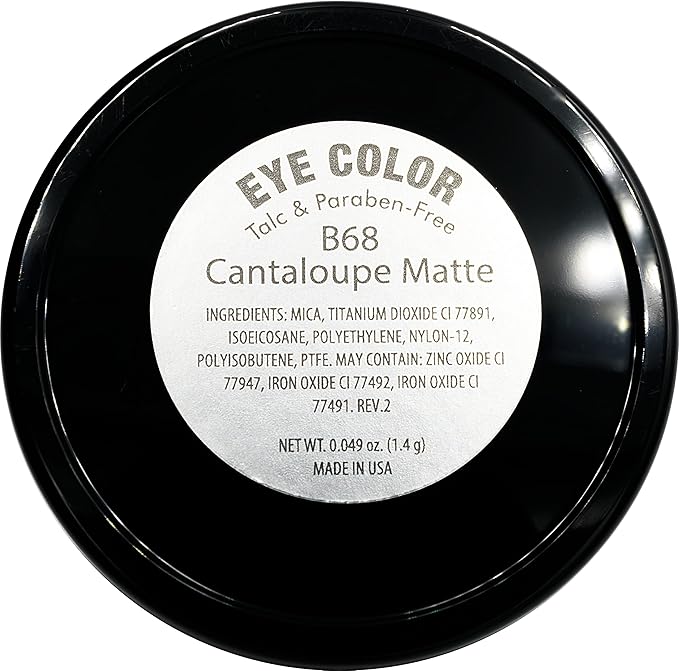 Pure Ziva Cantaloupe Matte Soft Orange Pink Beige Pressed Powder Single Vegan Eyeshadow; Talc, Paraben & Cruelty Free