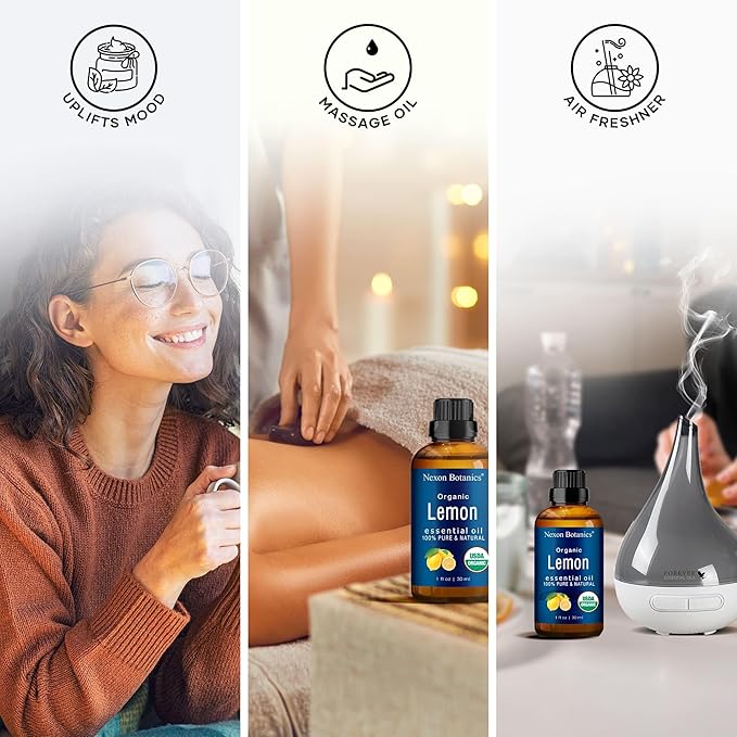 Organic Lemon Essential Oil 30 ml - 100% Pure & Natural - Hexane Free