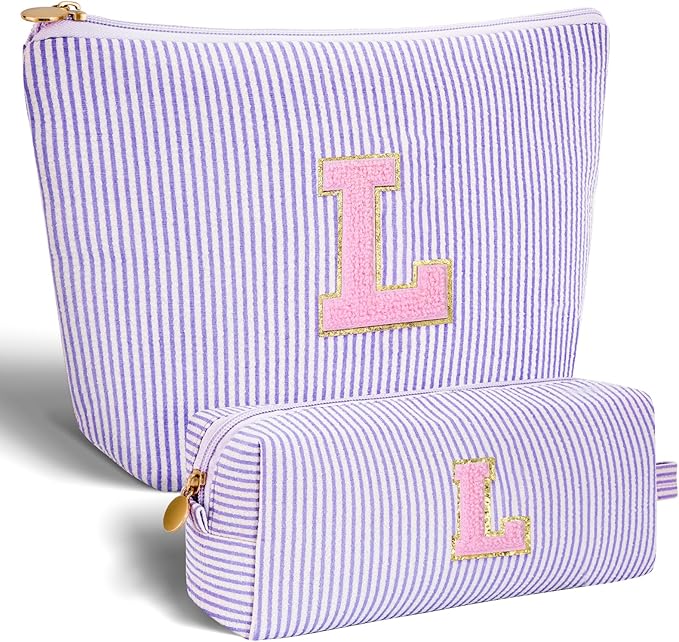 Btffitting Gifts for Teen Girls Women - Birthday Gifts for 10 11 12 13 14 15 16 17 18 Years Old Girl,Makeup Bag Cosmetic Bag,Teacher Gift Trendy Stuff Toiletry Bag - Lavender,L
