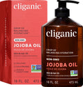 Cliganic Jojoba Oil Non-GMO, Bulk 16oz | 100% Pure for Skin, Hair & Face, Cold Pressed Natural Hexane Free - Hair Relaxer