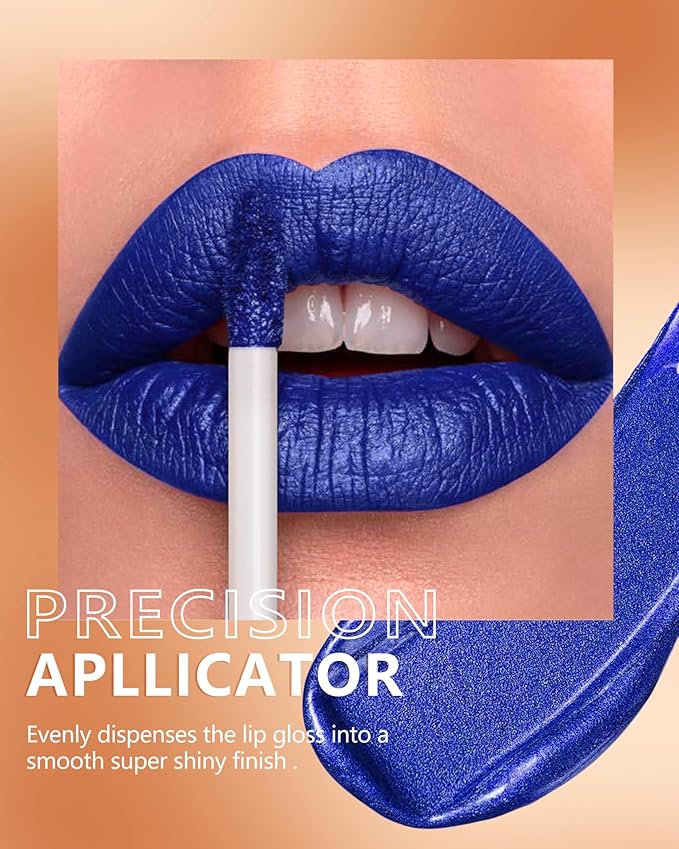 MAKI YIKA Blue Lipstick for Women Glitter Lipsticks Long Lasting Lipstick