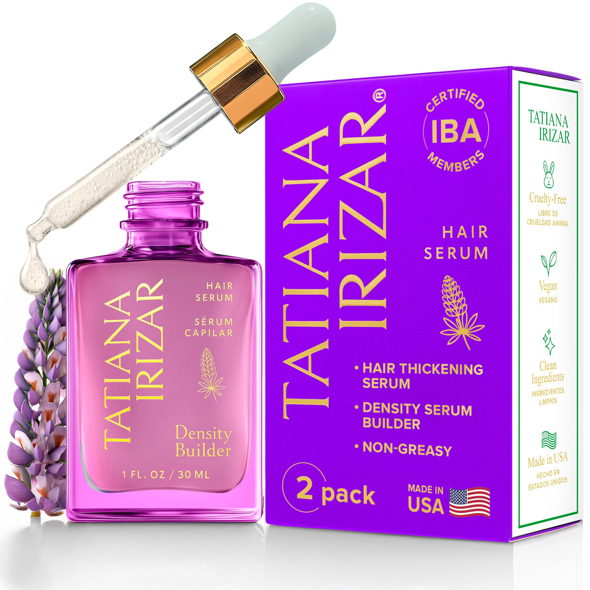 Hair Serum for Hair Growth Serum Women Made in USA - 2 Pack Scalp Serum for Hair Growth Non-Greasy Rosemary & Amla Hair Care Vegan 1 Oz Hair Loss Treatment for Women Regrowth Treatment