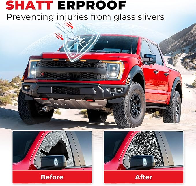 5% Premium Carbon Car Window Tint 20in x 20FT 5-Layers PET Privacy Film Heat, UV, and IRR Block Tint for Cars or Building Adhesive Film Easy Shrink, Plotter Friendly Pro Grade