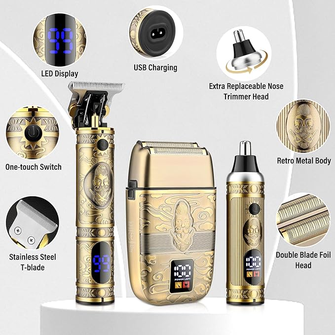 Saoilli Hair Clippers Set, Beard Trimmer Kit,Multi-Function Personal Care