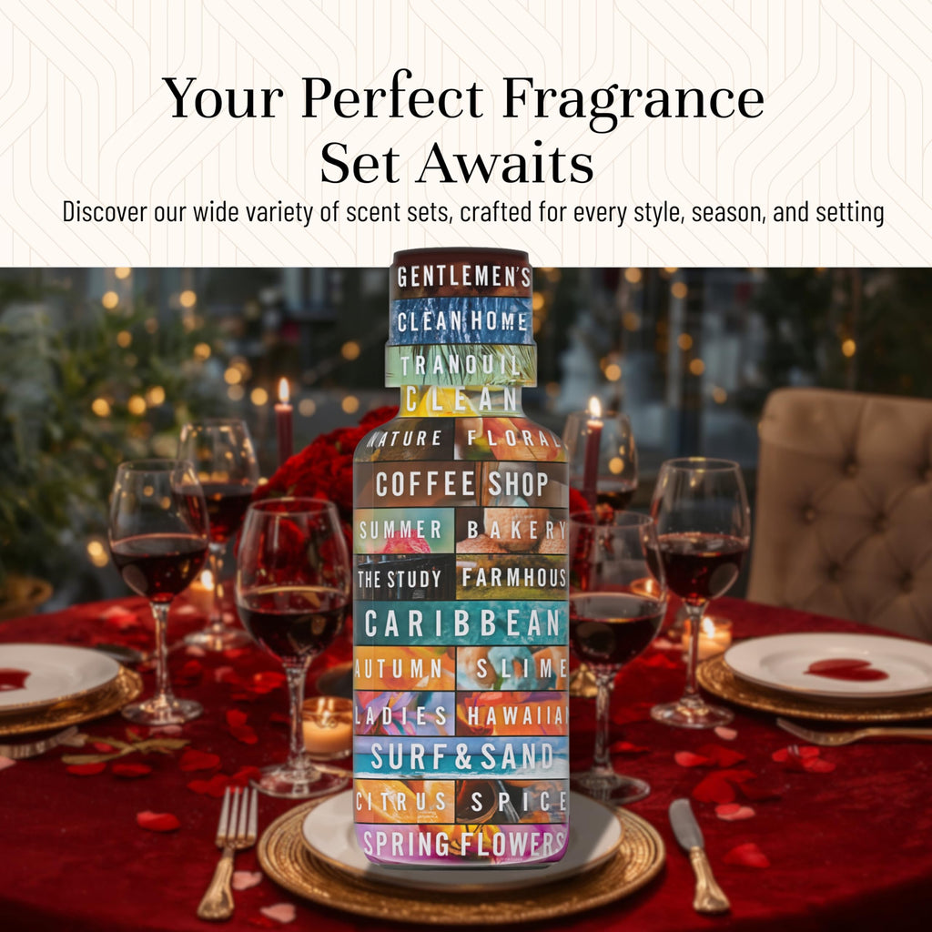 P&J Fragrance Oil Romance Set | Honey, Rose, Leather, Warm Vanilla Sugar, Berries & Cream, Clove Candle Scents for Candle Making, Freshie Scent, Soap Making Supplies, Diffuser Oil Scents
