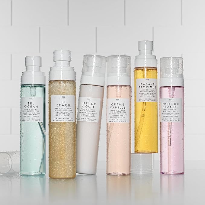 Le Monde Gourmand Sel Océan Fresh Mist for Women, Hydrating Body Spray with Electrolytes, Honeysuckle Muguet Sea Salt Scent, Vegan & Cruelty Free, 3.4 fl oz (100 ml)