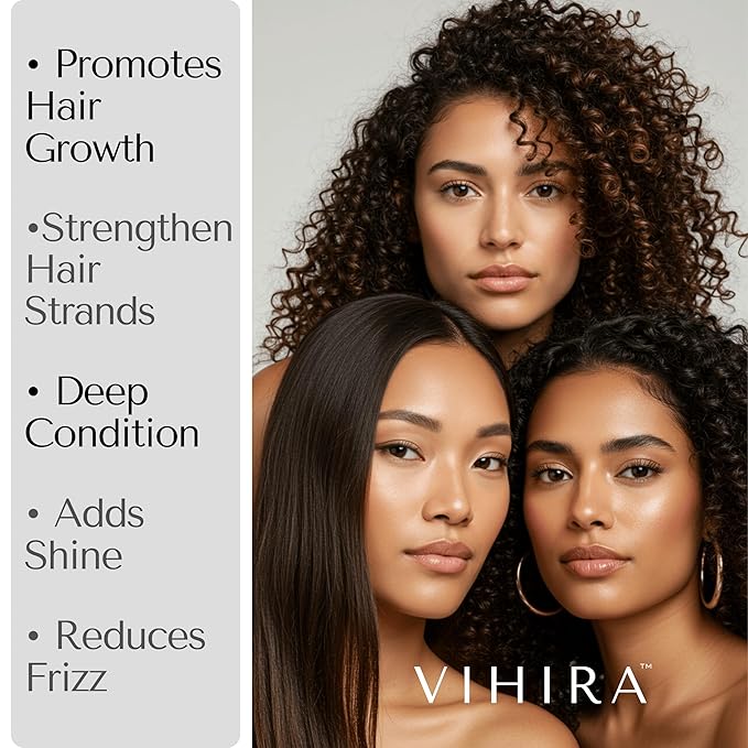 Vihira Organic Golden Castor Oil (2 Fl Oz | Premium Grade), True Cold Pressed, 100% Pure, Hexane Free, for Hair, Eyelash, Eyebrow, Cuticles, Nails, Skin, Belly Button & More.