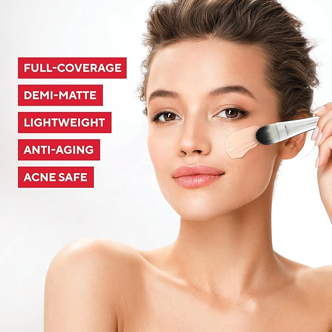 MIRABELLA - Invincible for All HD Liquid Foundation, Moisturizing Face Products for All Skin Types, Full-Coverage Lightweight Foundation Makeup, Moisturizing & Hydrating Beauty Care, Medium M150
