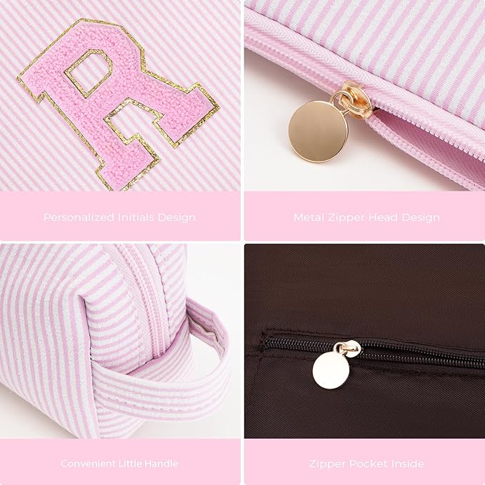 Btffitting Gifts for Teen Girls Women - Birthday Gifts for 10 11 12 13 14 15 16 17 18 Years Old Girl,Makeup Bag Cosmetic Bag,Teacher Gift Trendy Stuff Toiletry Bag - Pink,R