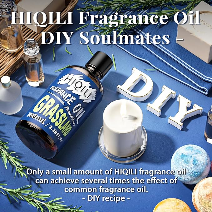 HIQILI Grassland Fragrance Oil for Diffuser, Candle & Soap