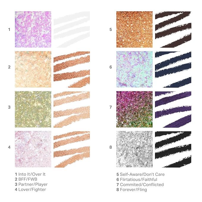 Morphe Mixed Signals Dual-Ended Eyeshadow Stick - Cream Eyeshadow Pigment & Chrome Liquid Flakes for Bold, Layered Eye Makeup Looks - Forever/Fling (0.96 oz)