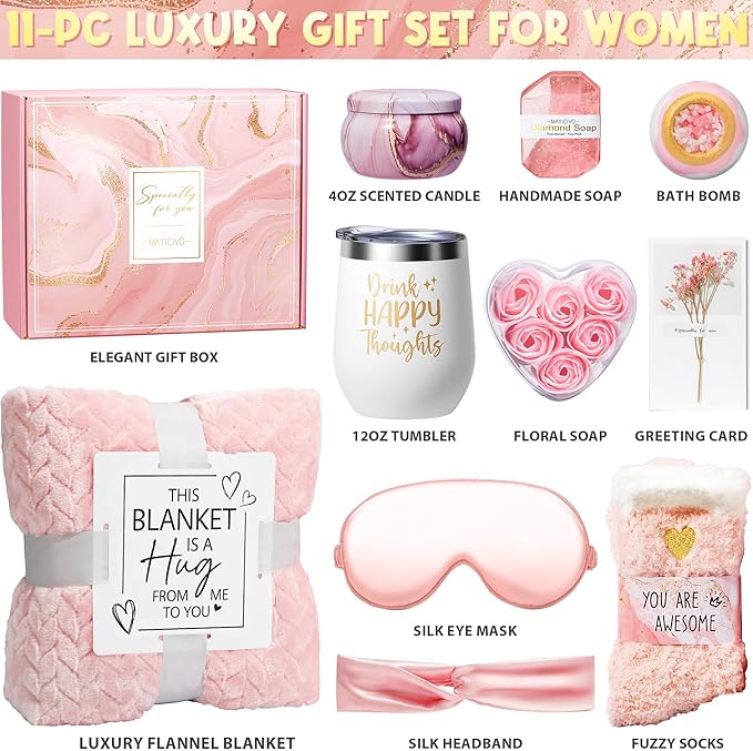 Birthday Gifts for Women Spa Baskets Self Care Package Get Well Soon Gifts