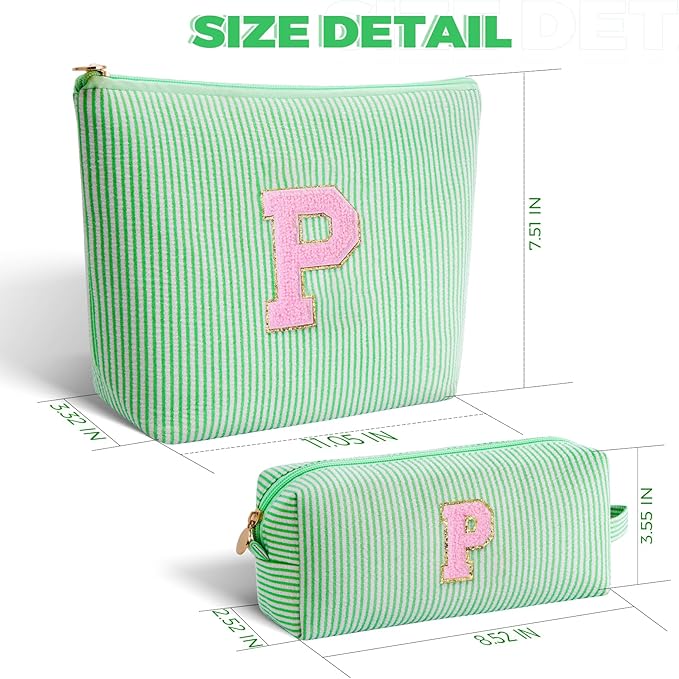 Btffitting Gifts for Teen Girls Women - Birthday Gifts for 10 11 12 13 14 15 16 17 18 Years Old Girl,Makeup Bag Cosmetic Bag,Teacher Gift Trendy Stuff Toiletry Bag - Green,P