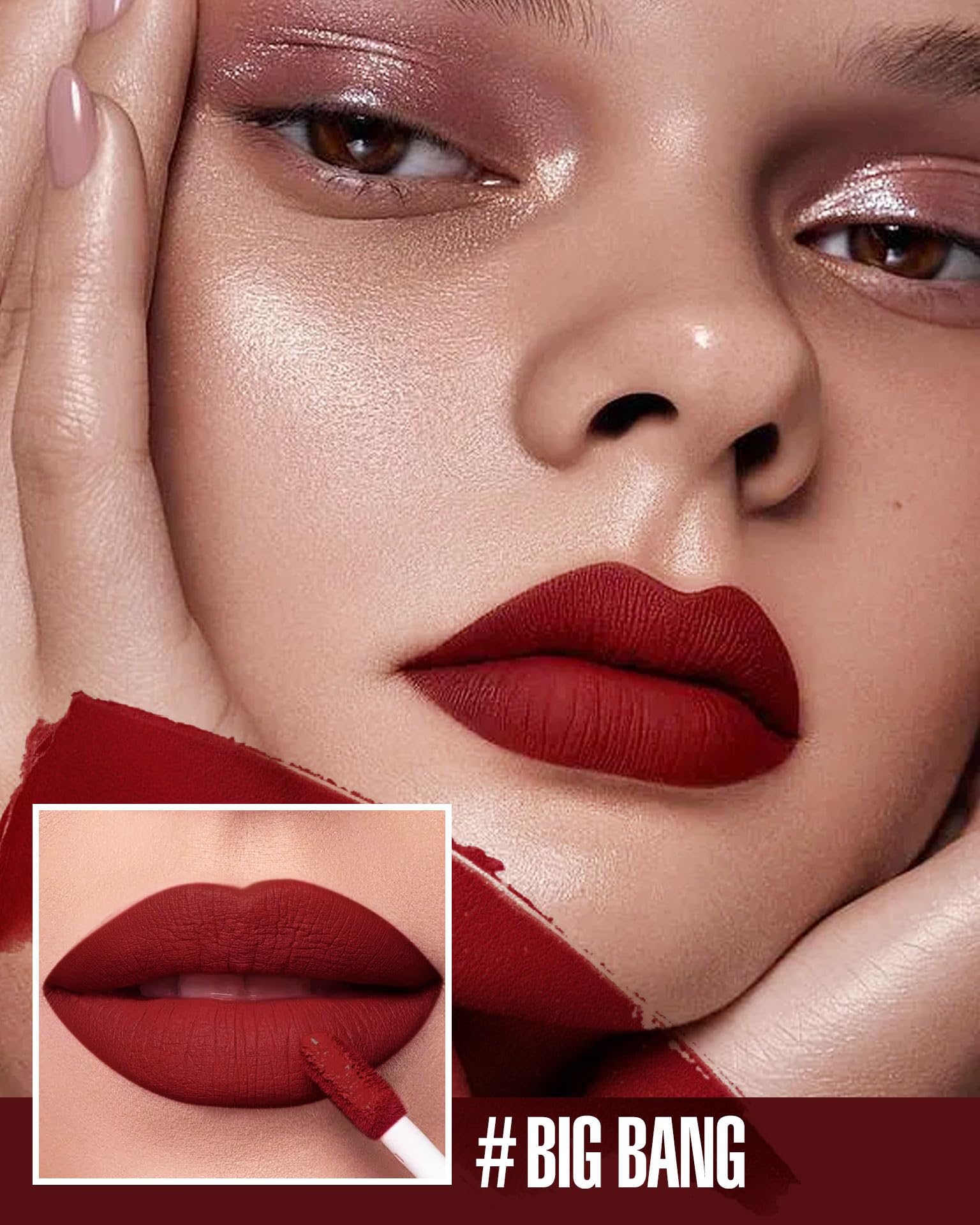 HANLADY Dark Red Lipstick Long Lasting Lipsticks for Women Smudgeproof