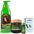 Herbishh Hair Color Shampoo for Gray Hair – Natural Hair Dye Shampoo – Lasts Up To 3-4 Weeks – 500ML – 3-In-1 Hair Color – Colors, Cleanses, and Conditions (Dark Brown Gift Set)