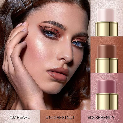 3 Pcs UNIVERSAl Contour Stick Set,Professional Makeup Kit for All Skin