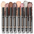 LANGMANNI 8 Color Waterproof Dual-Ended Eyeshadow Stick Set, Eye Makeup #A