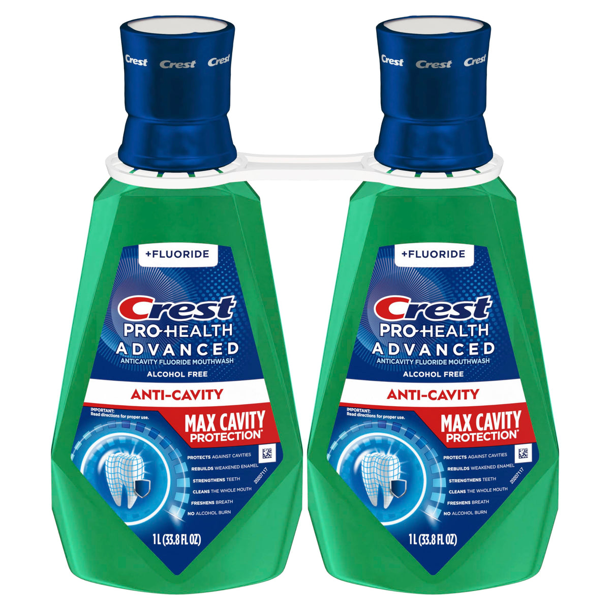 Pro-Health Advanced Maximum Cavity Protection Mouthwash - Alcohol-Free -Mild Mint - 2x1L