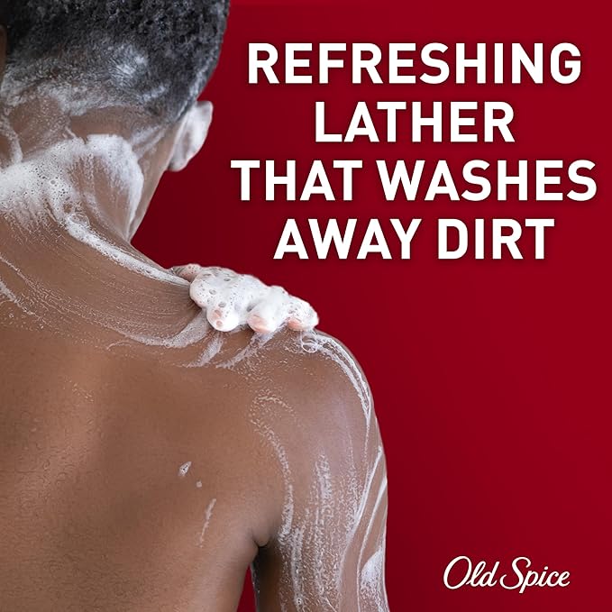 Old Spice Refreshing Body Wash for Men, 3X Defense, 24/7 Shower Fresh with Long Lasting Scent, Travel Size, Red Collection, Swagger with Cedarwood Scent, 3 oz