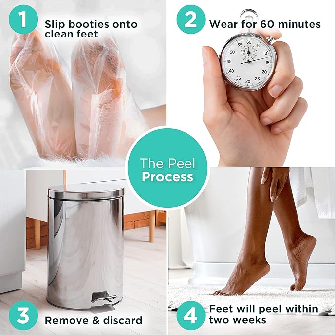 DERMORA Foot Peel Mask, Exfoliating Foot Peeling Mask, 2 Pairs, Lavender