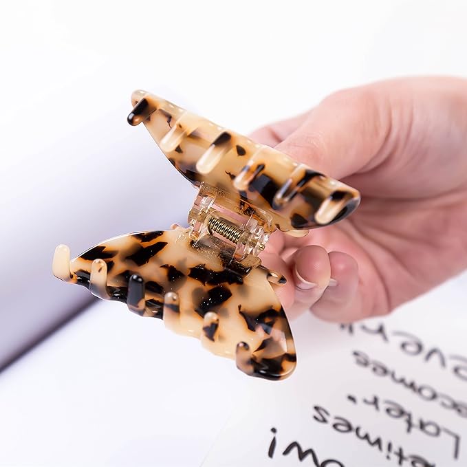 Prettyou Handmade Celluloid Acetate French Design Barrettes Tortoise Shell Claws Hair Claw Luxury Fashion Accessories Hair Clip for Women