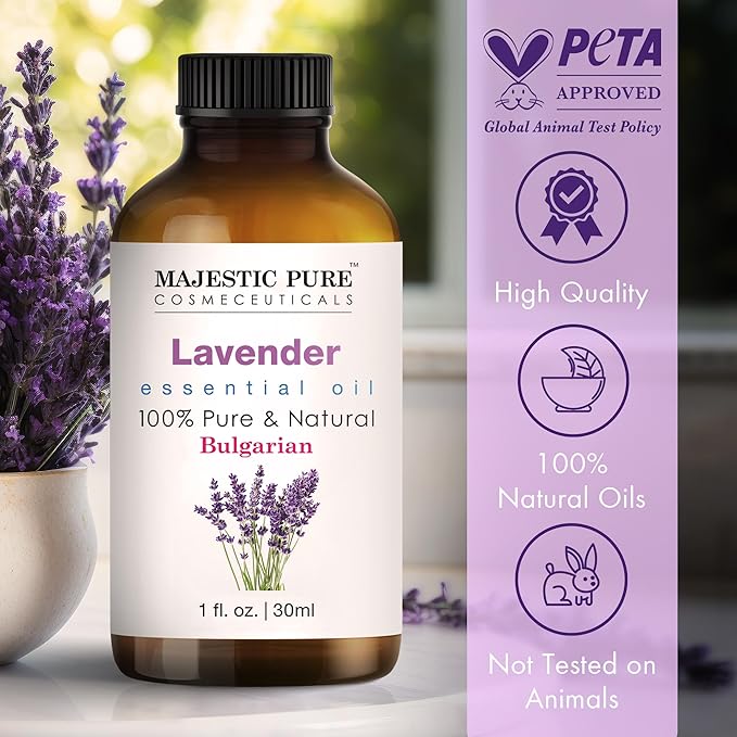 Majestic Pure Lavender Essential Oil for Diffuser - 1 Fl Oz