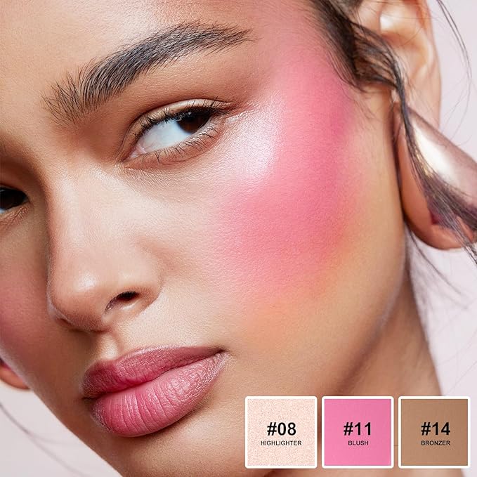 3Pcs Contour Stick Kit,Shades with Highlighter Blush Bronzer, #1 LIGHT FAIR