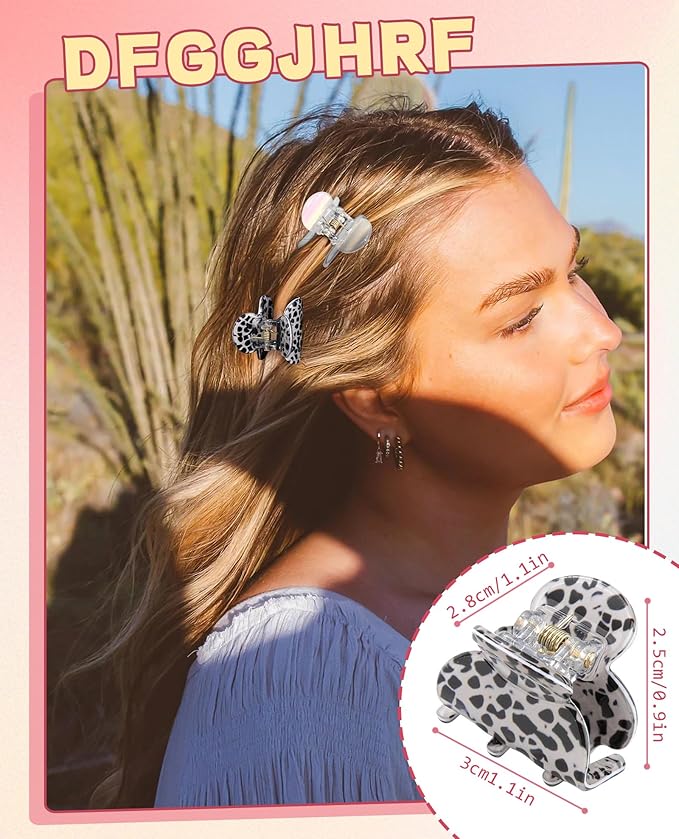 Molans 12 Pcs Small Hair Clips Mini Claw Jaw Clips Women Girls Thin Hair