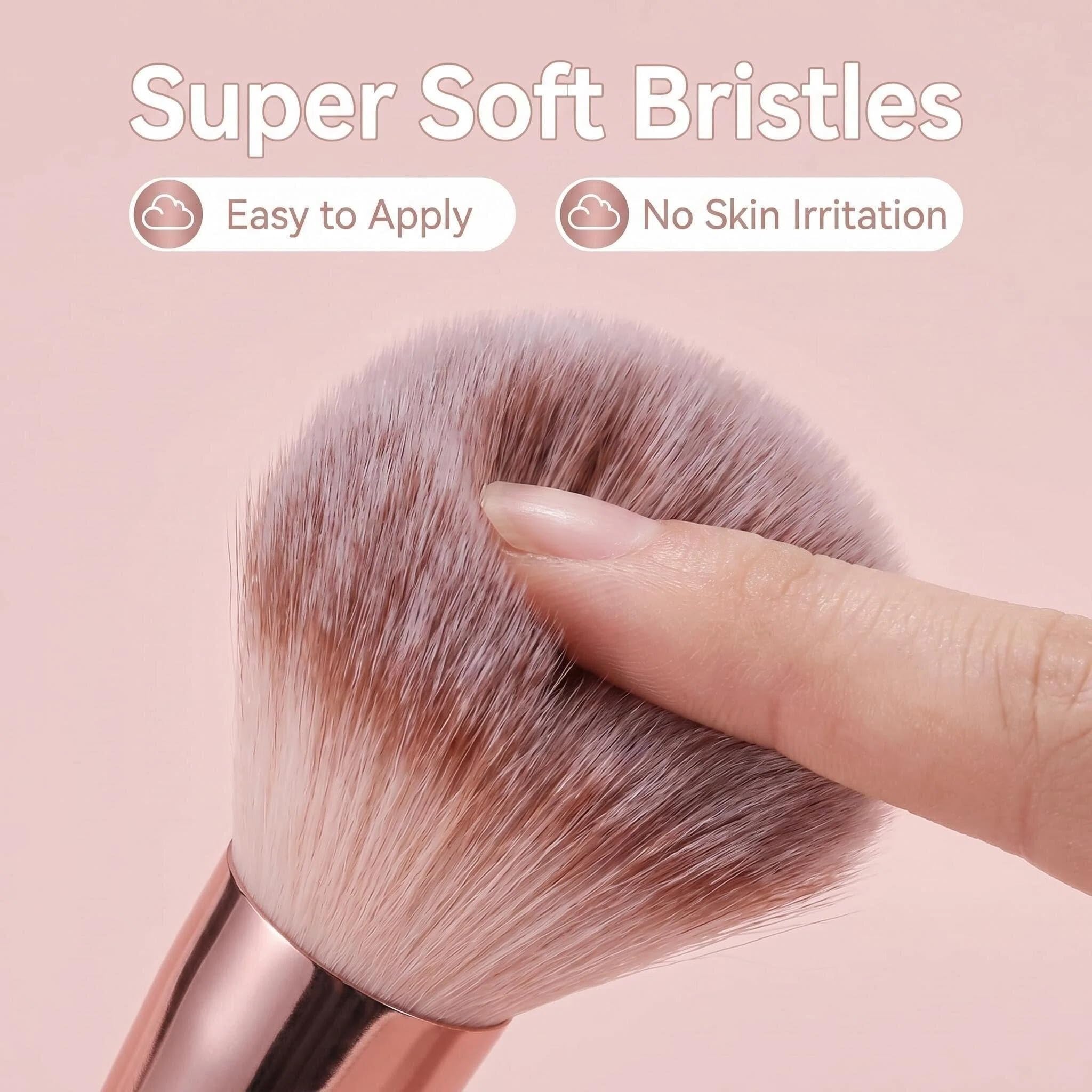 BS-MALL Makeup Brushes Foundation Powder Concealers Eye Shadows Makeup Set with LED light Mirror 14 Pcs Mini Makeup Brushes (APINK)