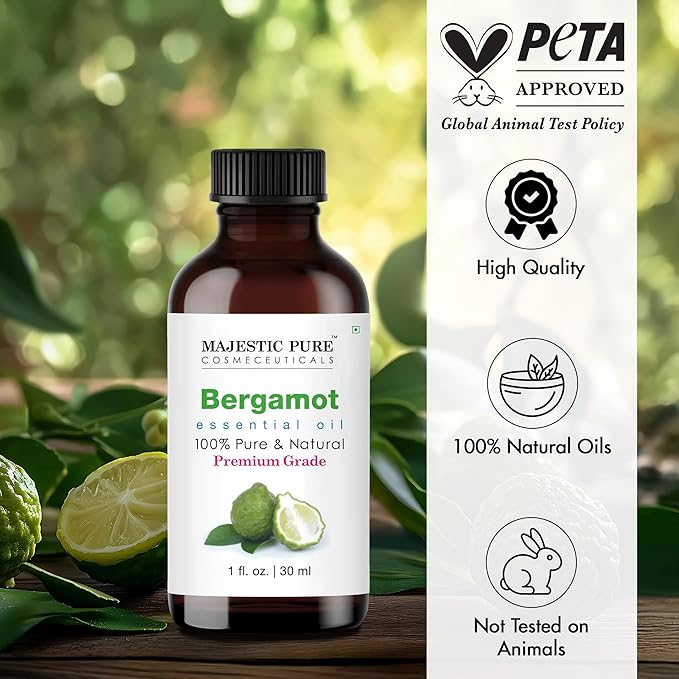 Majestic Pure Bergamot Essential Oil for Diffuser - 1 fl oz