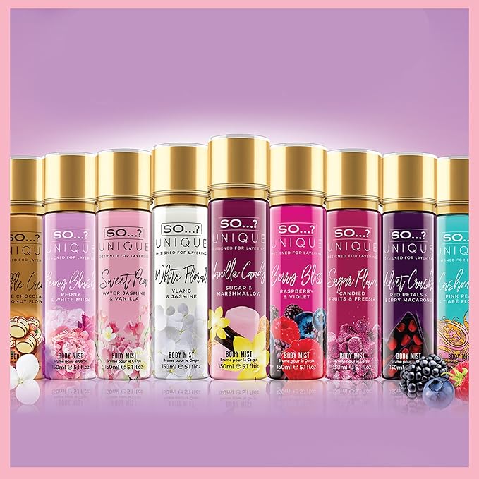 So...? Unique Rose Berry Body Mist - Floral, Fruity Body Spray for Women - Vegan Perfume for Women with Rose, Vanilla, Musk Notes - 5.1 oz