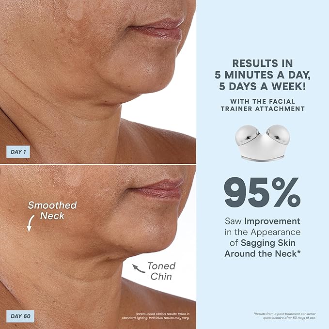 NUFACE Trinity+ Facial Massager + Lip & Eye Attachment - FDA-Cleared Face Sculpting Tool, Targeted Lift for Brows, Eyes & Lips, Reduces & Smooths Smile, Fine Lines - Microcurrent Facial Device