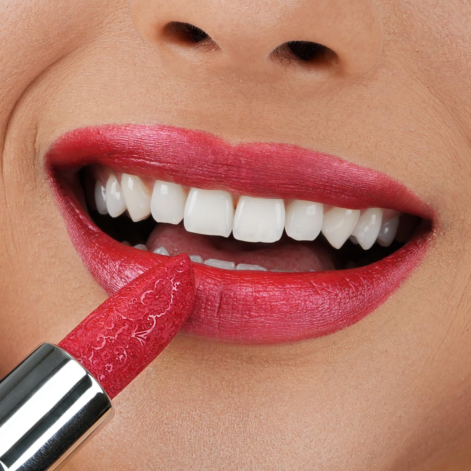 Anglicolor Metallic Red Lipstick,High Impact Lipcolor Moisturising Creamy Formula Smooth and Non-Sticky,Brick Red Lipstick For Women,Girls,Full-Coverage Lip Color (12 CHERRY BOMB, 4g)