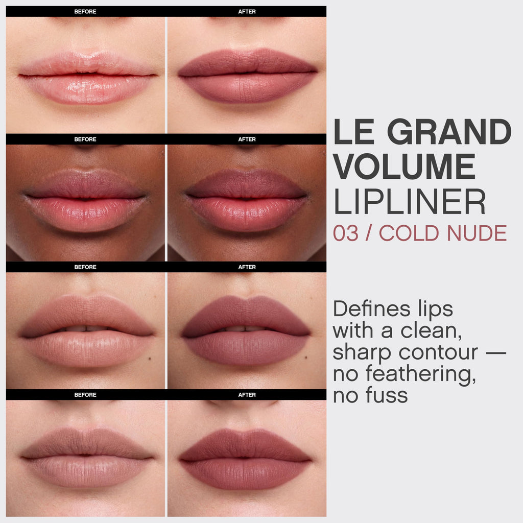 Vivienne Sabó Gel Lipliner Le Grand Volume Sharpenable, Long-Lasting Smudge-Proof Lip Liner & All-Over Lip Color, Creamy Precision Formula, Comfortable Wear, 03 Cold nude
