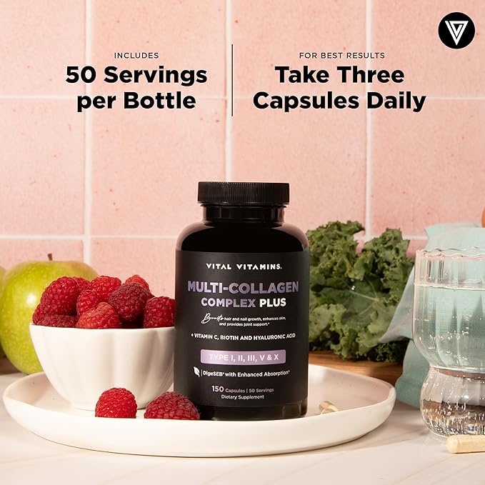 Vital Vitamins Multi Collagen Complex Plus Biotin, Hyaluronic Acid & VIT. C