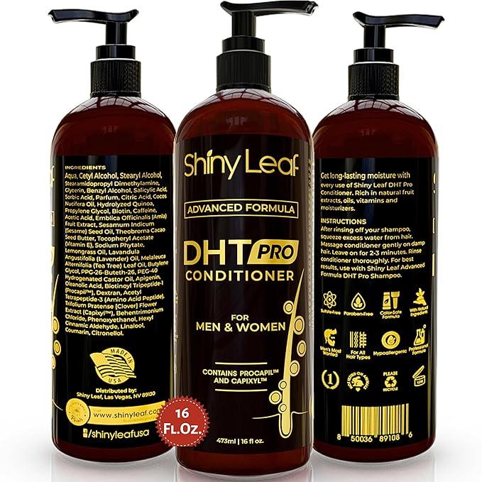 Shiny Leaf Hair Loss Conditioner, Biotin & DHT Blocker, Sulfate Free, 16 oz