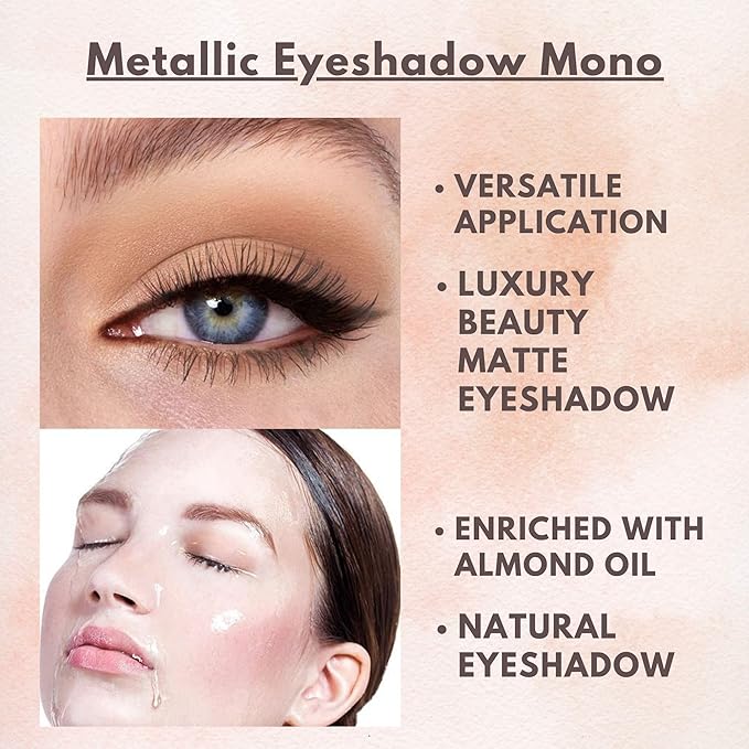 Velveteen Matte Eyeshadow Mono, 228 - Eye Makeup, Pressed Powder EYESHADOW with Almond Oil - Intense or Subtle Shading - 0.105 oz